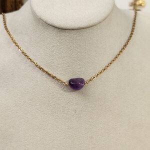 Handmade Amethyst Natural Stone Necklace